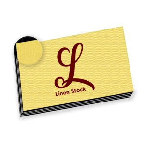 Elegant linen business card printed in full color on 100lb cover stock with soft textured finish.